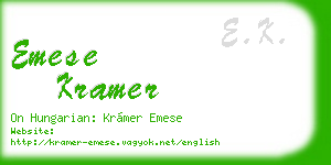 emese kramer business card