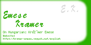 emese kramer business card